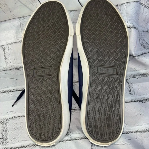 POLO Ralph Lauren Men's Ian Leather Shoes  Sneakers Size 12D (Medium) - Picture 8 of 11